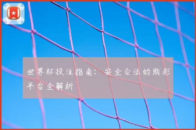 世界杯投注指南：安全合法的购彩平台全解析