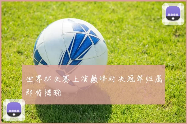 世界杯决赛上演巅峰对决冠军归属即将揭晓